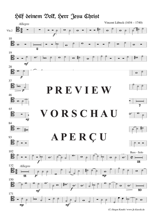 gallery: Hilf deinem Volk, Herr Jesu Christ (Choralkantate)  (Viola 2) , ,  (Gemischter Chor, Streicher + Orgel)