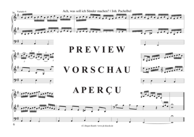 gallery: Ach, was soll ich Sünder machen? (Choral mit 6 Variationen) , ,  (Orgel Solo)