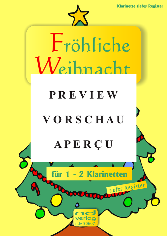 gallery: Fröhliche Weihnacht für 1-2 Klarinetten in B , , (tiefes Register)