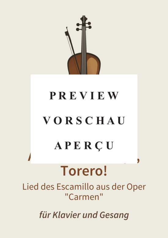 gallery: Auf in den Kampf, Torero! - Lied des Escamillo aus der Oper Carmen , , (Gesang + Klavier)