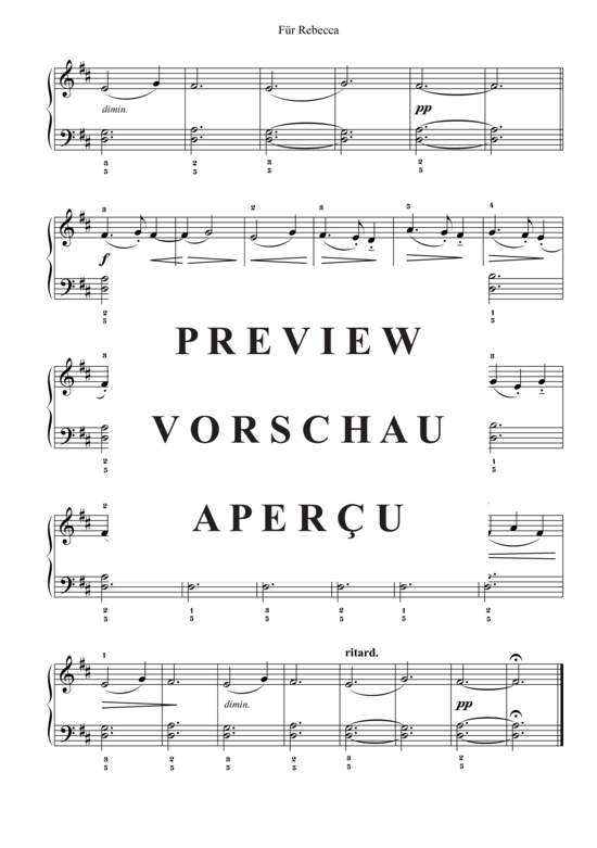 gallery: Für Rebecca , , (Klavier Solo - Level 3 - 3.Klavierjahr)