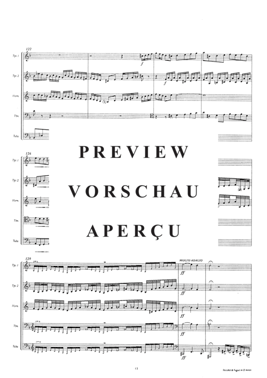 gallery: Toccata & Fugue , , (1.Trp in C/B/Es, 2.Trp in B, Horn in F, Pos, Tuba)