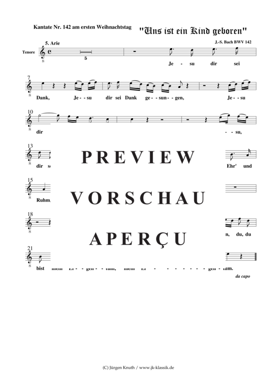 gallery: Uns ist ein Kind geboren, Kantate BWV142 5.Satz, Arie , , (Tenor + Oboen, B.C.)