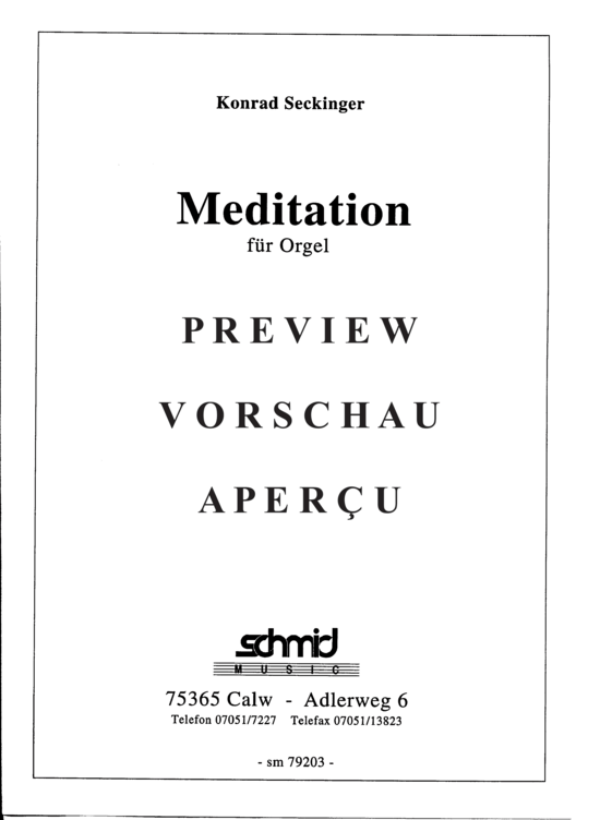 gallery: Meditation , , (Orgel Solo)