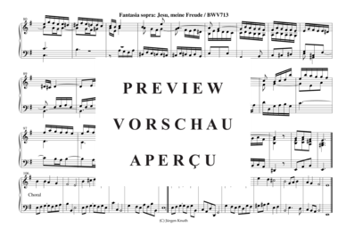 gallery: Jesu, meine Freude, Fantasia sopra , , (Orgel Solo)