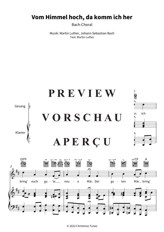 Vom Himmel hoch, da komm ich her - Bach-Choral 