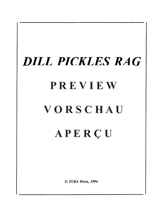 gallery: Dill Pickles Rag , , (Tuba Quartett EETT)