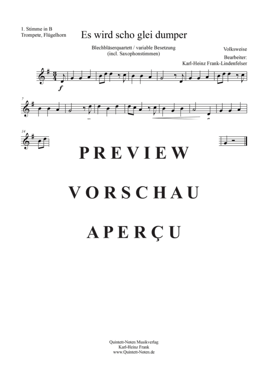 gallery: Es wird scho glei dumper, Blechbläser Quartett/Ensemble , , (variable Besetzung)