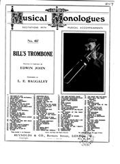 cover: Bill's Trombone, Edwin John, Gesang, Klavier