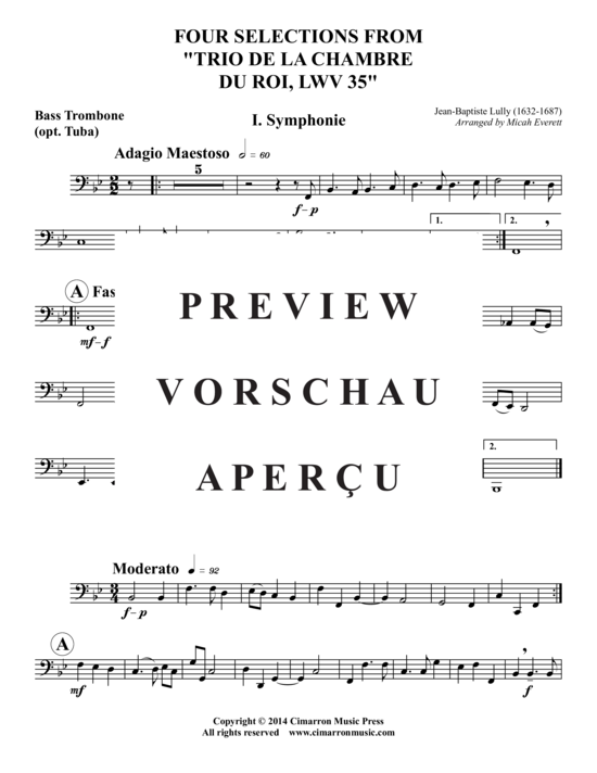 gallery: Vier Auswahlstücke aus Trio de la Chambre du Roi , , (Trio Posaune)