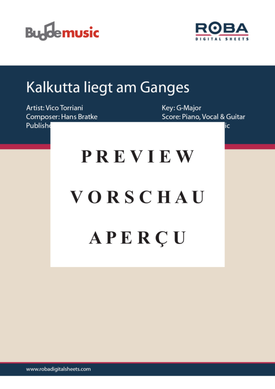 gallery: Kalkutta liegt am Ganges , Torriani, Vico, (Gesang + Akkorde)