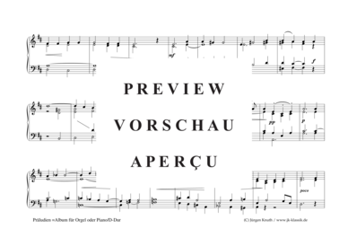 gallery: Präludien D-Dur , , (Orgel/Klavier Solo mittelschwer)