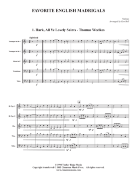 gallery: Beliebte Englische Madrigale , , (Blechbläserquintett)