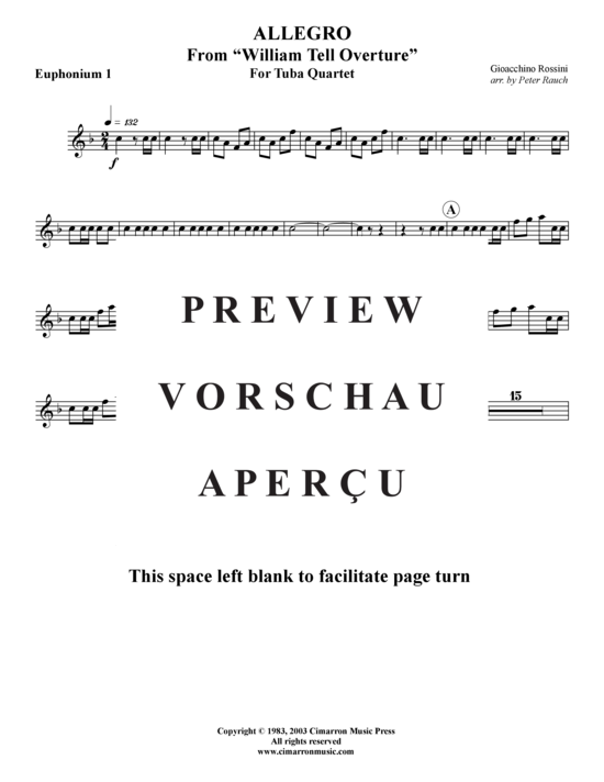 gallery: Allegro aus Wilhelm Tell Ouvertüre , , (Tuba Quartett: 2x Bariton, 2xTuba) 