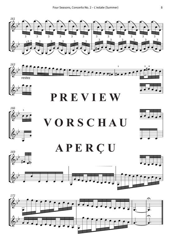 gallery: Four Seasons, Concerto No. 2 - L´estate (Summer) , Twiolins The,  - 1. Allegro non molto (Geigen Duett)