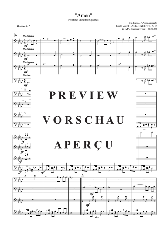 gallery: Amen , , (Blechbläser Quartett für Tenorhorn, Bariton, Euphonium, Posaune)