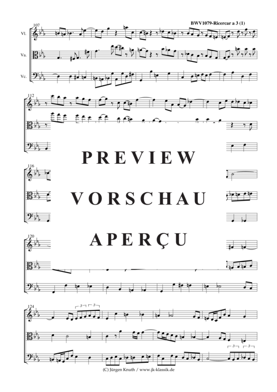 gallery: Musikalisches Opfer BWV 1079 Ricerar a3 (1) , ,  (Trio: Violine, Viola, Cello)