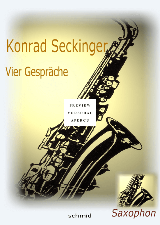 gallery: Vier Gespräche, Partitur , , (Sax-Quartett SATBass + Klavier)