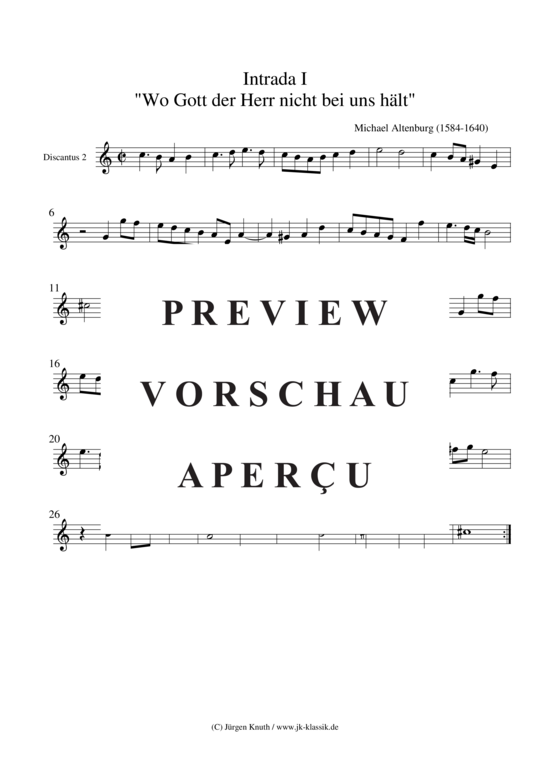 gallery: Intrada 1 (Wo Gott der Herr nicht bei uns hält) , ,  (Streicher/Bläser Ensemble 6 stimmig)