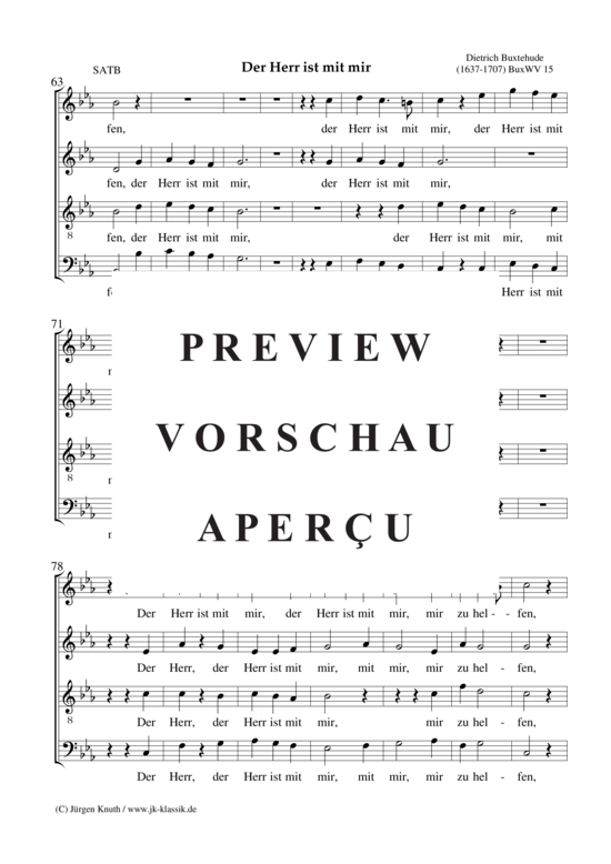 gallery: Der Herr ist mit mir (BuxWV 15)  (Chor SATB) , ,  (Gemischter Chor, Streicher + Orgel)