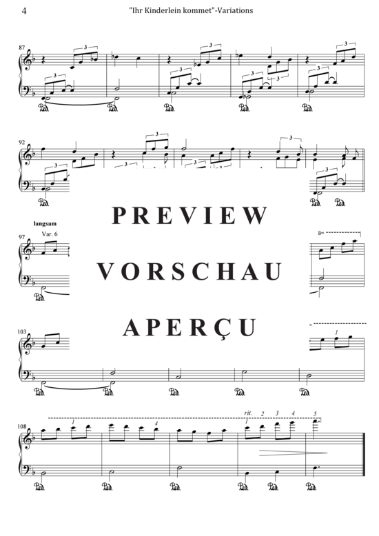 gallery: Ihr Kinderlein kommet (Variationen) , ,  (Klavier Solo mittel)