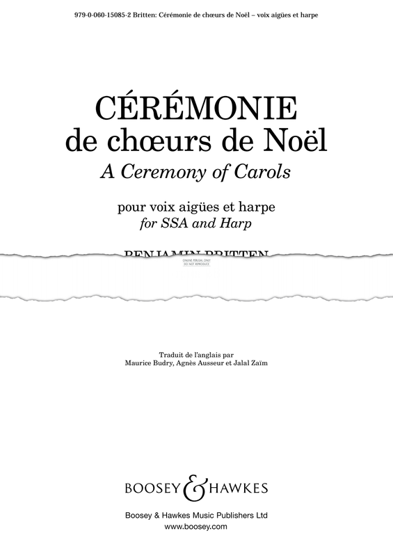 gallery: Cérémonie de chœurs de Noël, Benjamin Britten