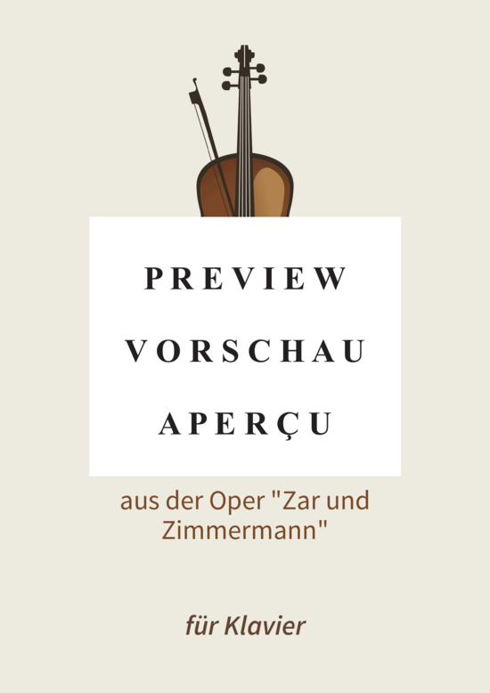 gallery: Holzschuhtanz - aus der Oper Zar und Zimmermann , , (Klavier Solo)