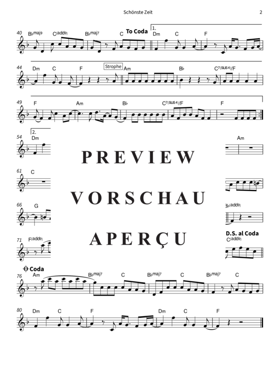 gallery: Schönste Zeit (Tenor Saxophon in B) , Bosse,  (Leadsheet)