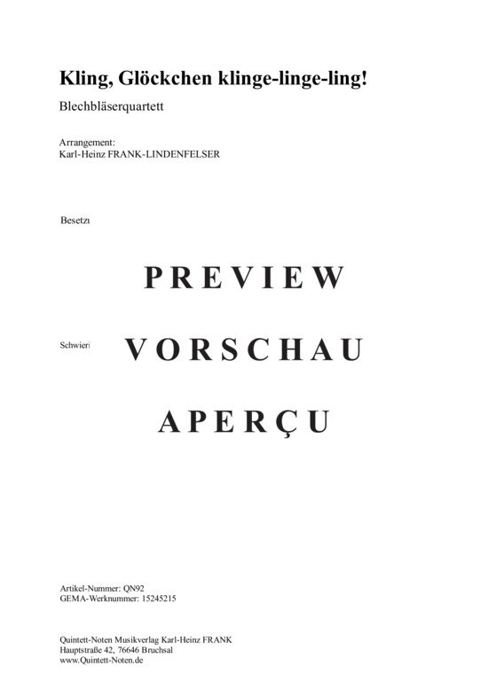 gallery: Kling Glöckchen Klingelingeling , , (Blechbläserquartett)