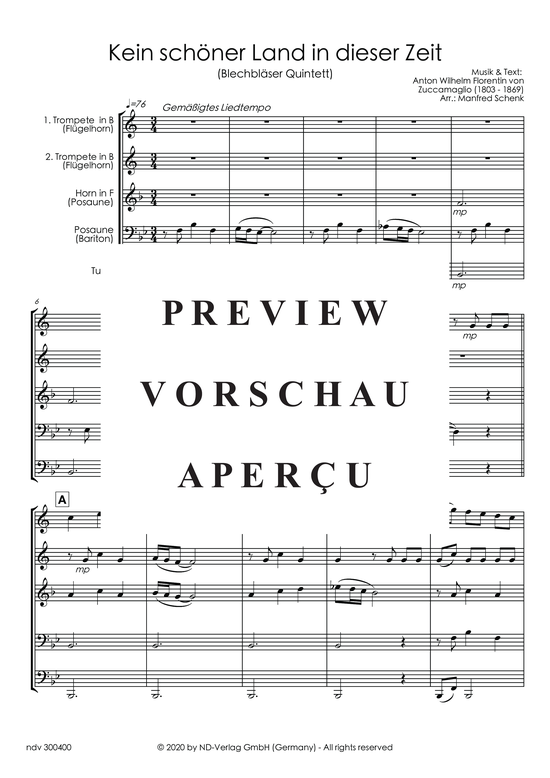 gallery: Kein schöner Land in dieser Zeit , , (Blechbläser Quintett)