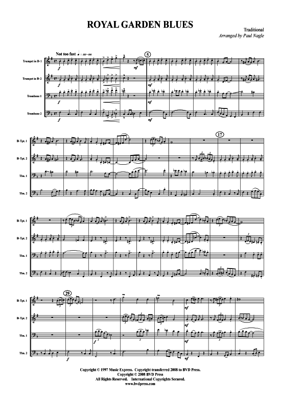 Royal Garden Blues (2xTromp in B, Horn in F (Pos) 