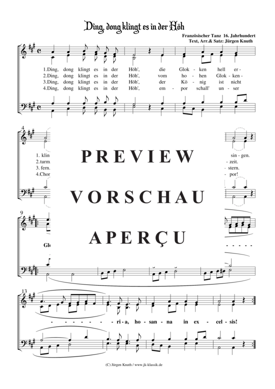 gallery: Ding, dong klingt es in der Höh , , (Gemischter Chor)