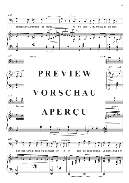 gallery: Ein Jeder kennt die Lieb´ auf Erden - Arie des Fürsten Gremin aus Eugen Onegin , , (Gesang + Klavier)