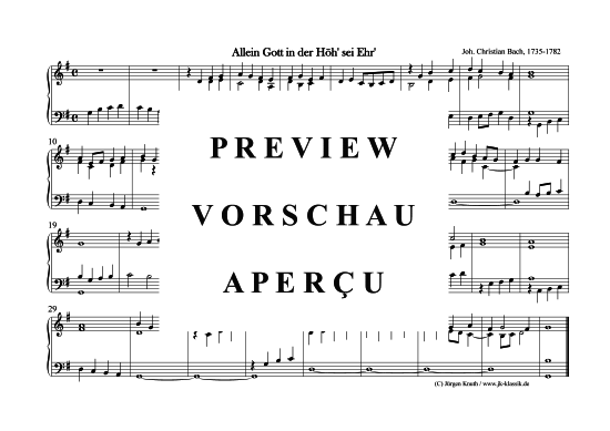 gallery: Allein Gott in der Höh´ sei Ehr´ , , (Orgel/Klavier/Cembalo Solo)