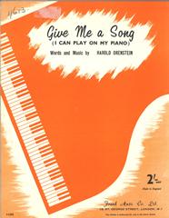 cover: Give Me A Song (I Can Play On My Piano), Harold Orenstein, Gesang, Gitarre, Klavier