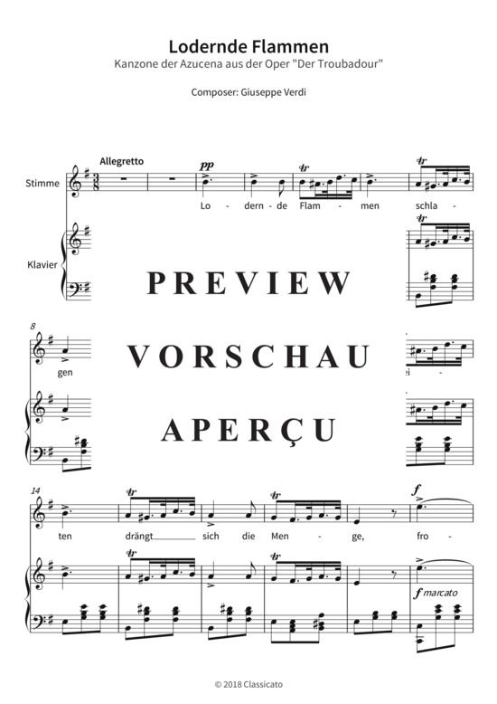 gallery: Lodernde Flammen - Kanzone der Azucena aus der Oper Der Troubadour , , (Gesang + Klavier)