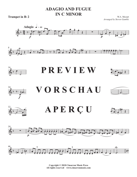 gallery: Adagio and Fugue in c minor , , (Blechbläser Quintett)