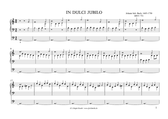 gallery: In dulci jubilo BWV 751 , , (Orgel Solo)