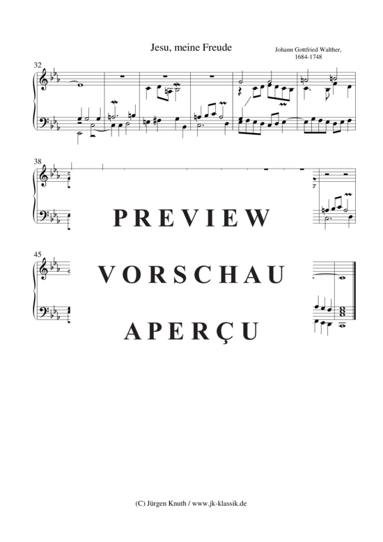 gallery: Jesu meine Freude , , (Klavier/Cembalo/Orgel Solo)