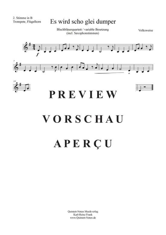 gallery: Es wird scho glei dumper, Blechbläser Quartett/Ensemble , , (variable Besetzung)