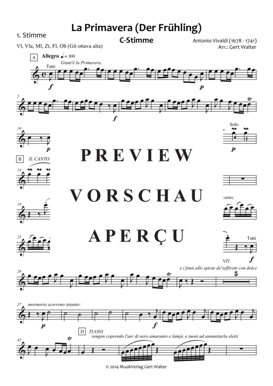 gallery: La Primavera (Der Frühling) , ,  1.Satz (Quintett flexible Besetzung)