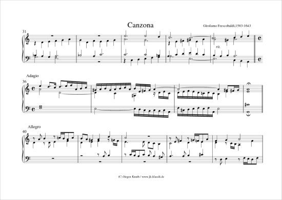 gallery: Canzona , , (Klavier/Cembalo/Orgel Solo)