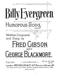 cover: Billy Evergreen, George Blackmore, Gesang, Klavier