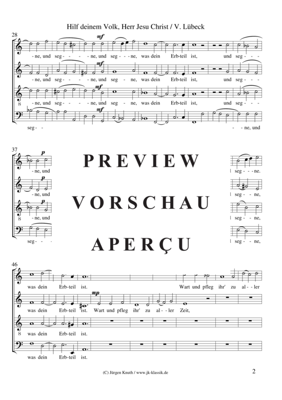 gallery: Hilf deinem Volk, Herr Jesu Christ (Choralkantate) , ,  Chor SATB (Gemischter Chor, Streicher + Orgel)