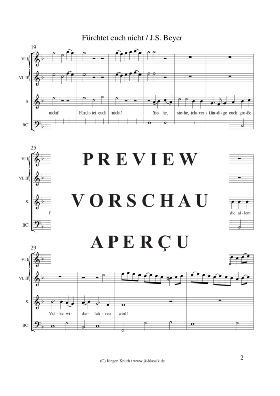 gallery: Fürchtet euch nicht , , (Gemischtes Ensemble Sopran/Tenor + 2x Violine, BC)