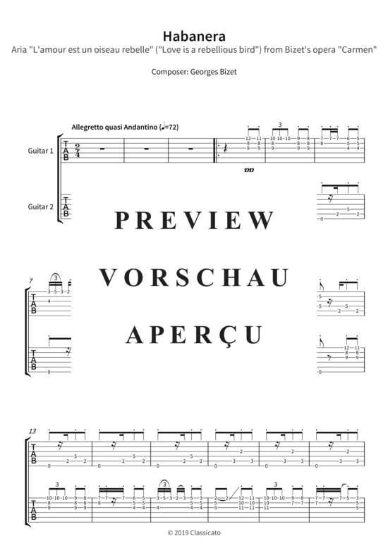 gallery: Habanera - Aria L´amour est un oiseau rebelle (Love is a rebellious bird) , ,  from Bizet´s opera Carmen (Gitarren Duett)