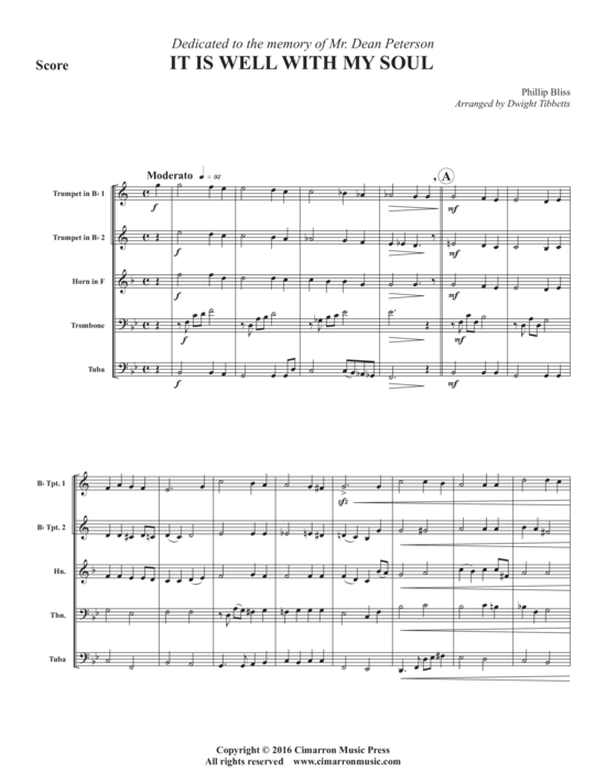 gallery: It is Well With My Soul , , (Blechbläserquintett)