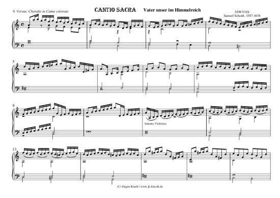 gallery: CANTIO SACRA Vater unser im Himmelreich, 9. Versus: Choralis in Cantu colorato (CF-Manual) , ,  (Orgel Solo)