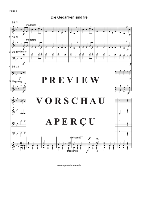 gallery: Drei Studentenlieder - Oh alte Burschenherrlichkeit - Die Gedanken sind frei - Gaudeamus igitur , , (Blechbläser Quartett flexible Besetzung)