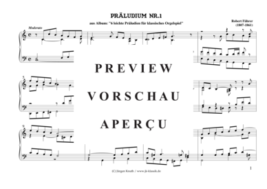gallery: Präludien Nr.1  aus 6 leichte Präludien für klassisches Orgelspiel? , , (Orgel Solo)